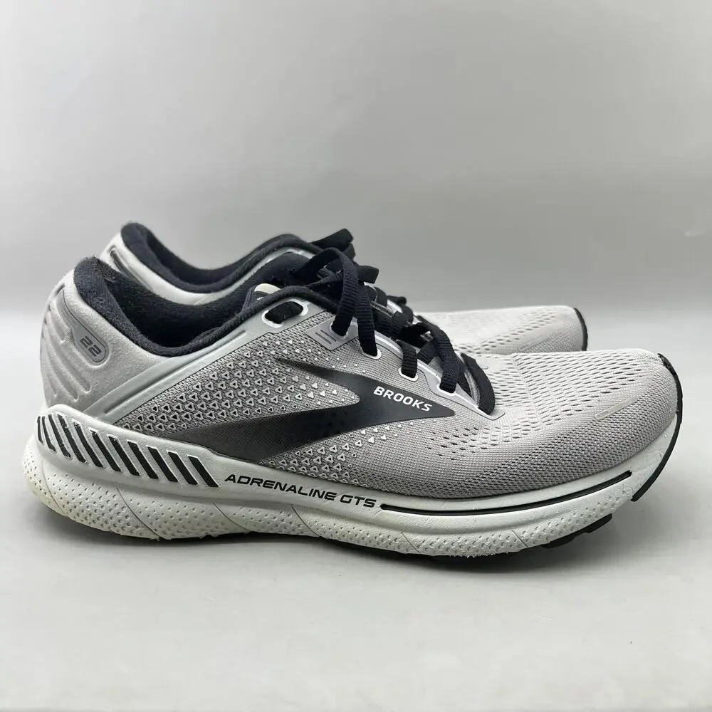 Brooks Adrenaline GTS 22 Running Shoes Men Size 8.5 D Gray Mesh Comfort Sneakers